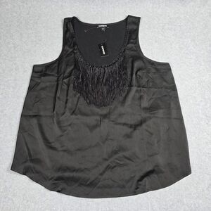 Black Fringe Women's Top